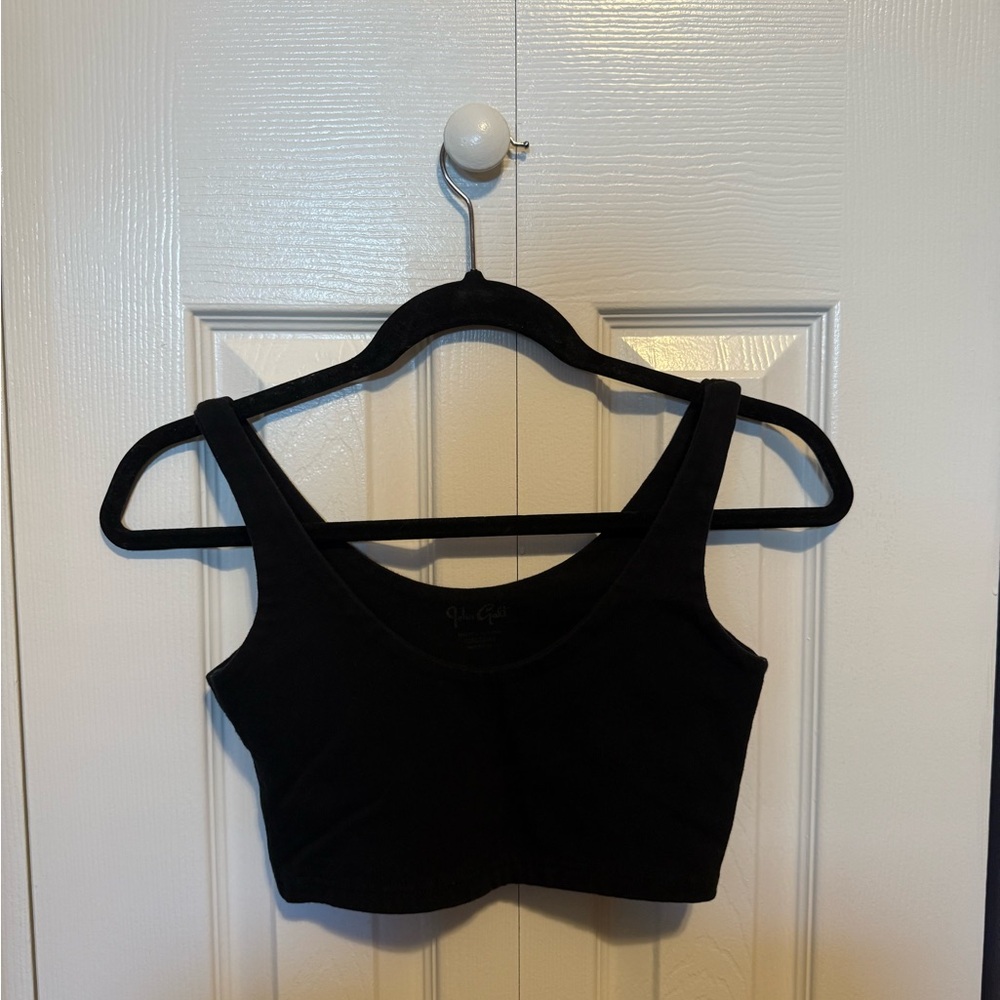 Black Women's John Galt Crop Top From Pacsun.